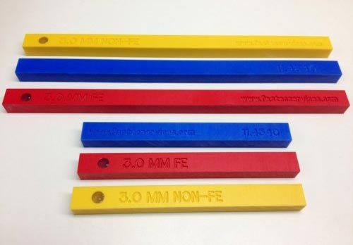 color coded test wands