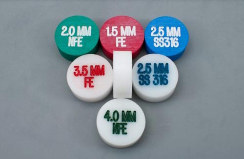 metal detector test discs